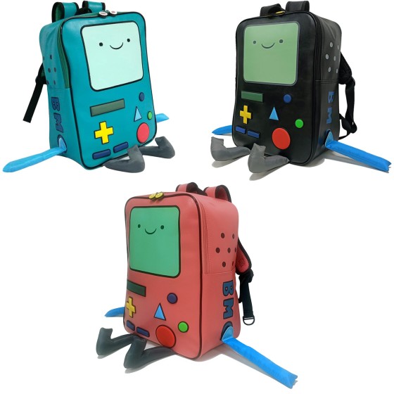 BeeMore Cartoon Robot Travel Laptop Cute Backpack Blue PU Robot Animal Finn Jake Adventure Trip Backpack Water Resistant College Computer Bag Gift for Men & Women Fits 15.6 Inch Notebook